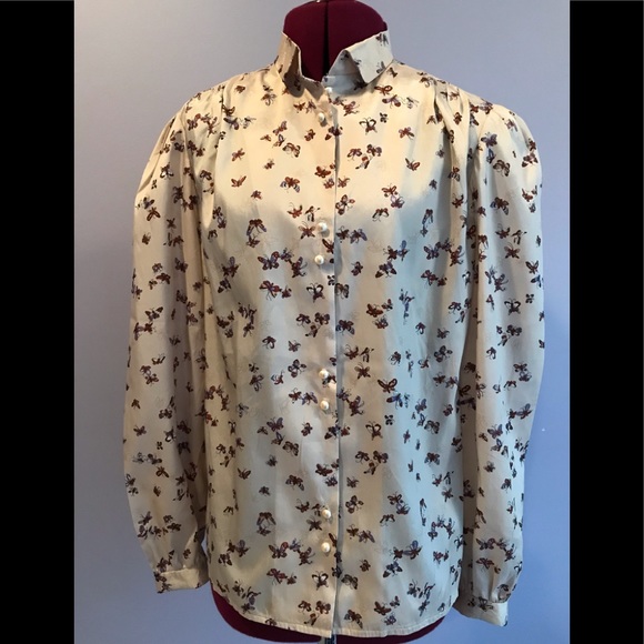 80s Hand Sewn Blouse - Picture 2 of 12